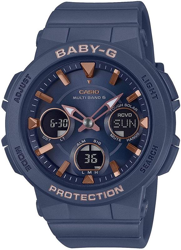 【BGA-2510-2AJF】CASIO カシオ ウォッチ BABY-G ベビージー 10空圧雨合羽 ソーラー電磁波アナログ デジタル アナデジ デジアナ  レディース 青色
