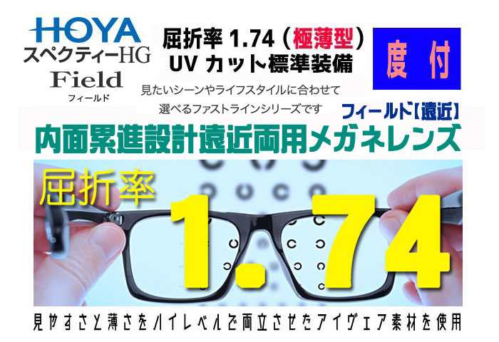 最新作売れ筋が満載 HOYA ホヤ ホーヤ レンズ 2枚一組 度数矯正メガネレンズSHF174VS-H内面累進設計遠近両用メガネレンズ屈折率1.74  極薄型 透明 UVカット レンズオプション加工可 コート カラー加工可 アリアーテトレスのみ 別途有料 fucoa.cl