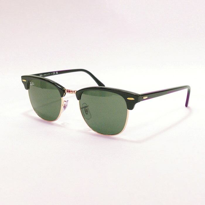 RB3016-W0365-51　RayBan　レイバン　サングラス　UVカット　紫外線カット　CLUBMASTER　クラブマスター ブラック　グリーンクラシック　G-15　ウェリントン　サーモント　ブロー　ブラック　ゴールド メンズ　レディース　ユニセックス　男女兼用