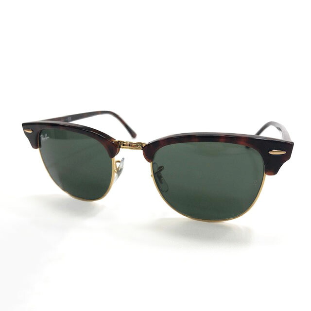 【RB3016-W0366-49】 RayBan　レイバン　サングラス　UVカット　CLUBMASTER　クラブマスター トータス　グリーンクラッシック　G-15　ウェリントン　ブロー　ブラウンデミ　ゴールド メンズ　レディース　ユニセックス　男女兼用