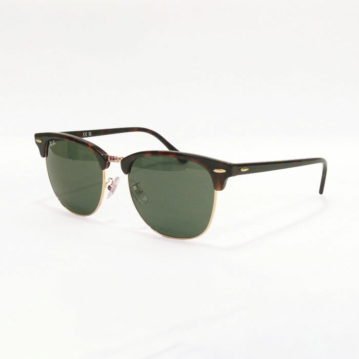 RB3016F-W0366-55　RayBan　レイバン　サングラス　UVカット　CLUBMASTER　クラブマスター　ウェリントン　ブロー トータス　ダークグリーン　G-15　ブラウンデミ　ゴールド メンズ　レディース　ユニセックス　男女兼用　ジャパンフィット　アジアンフィット