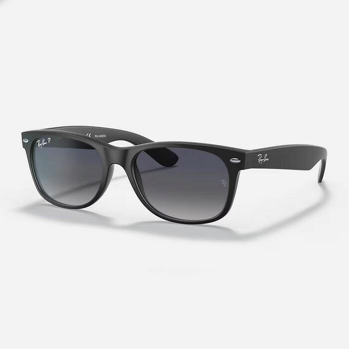RB2132F-601S78-55　RB2132F-601S/78-55　RayBan　レイバン　サングラス　偏光サングラス　UVカット　NEW WAYFARER ニューウェイファーラー　ジャパンフィット　Asian Fit　アジアンフィット マットブラック　ブルーグレーグラデーションポラライズド　男女兼用