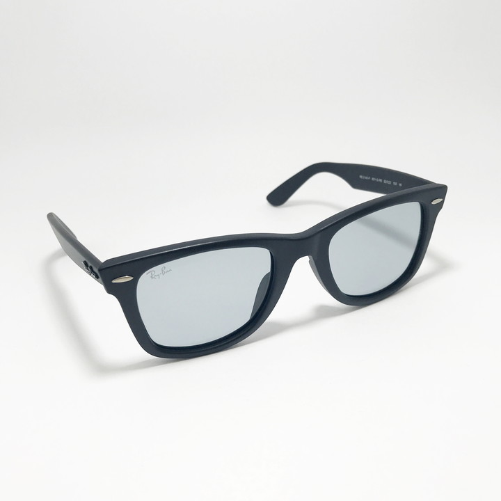 RB2140F-601SR5-52　RB2140F-601/SR5-52　RayBan　レイバン　サングラス　UVカット　紫外線カット　ライトカラー　ウェリントン　WAYFARER　ウェイファーラー　Asian Fit　アジアンフィット　マットブラック　ライトグレー　メンズ　レディース　男女兼用