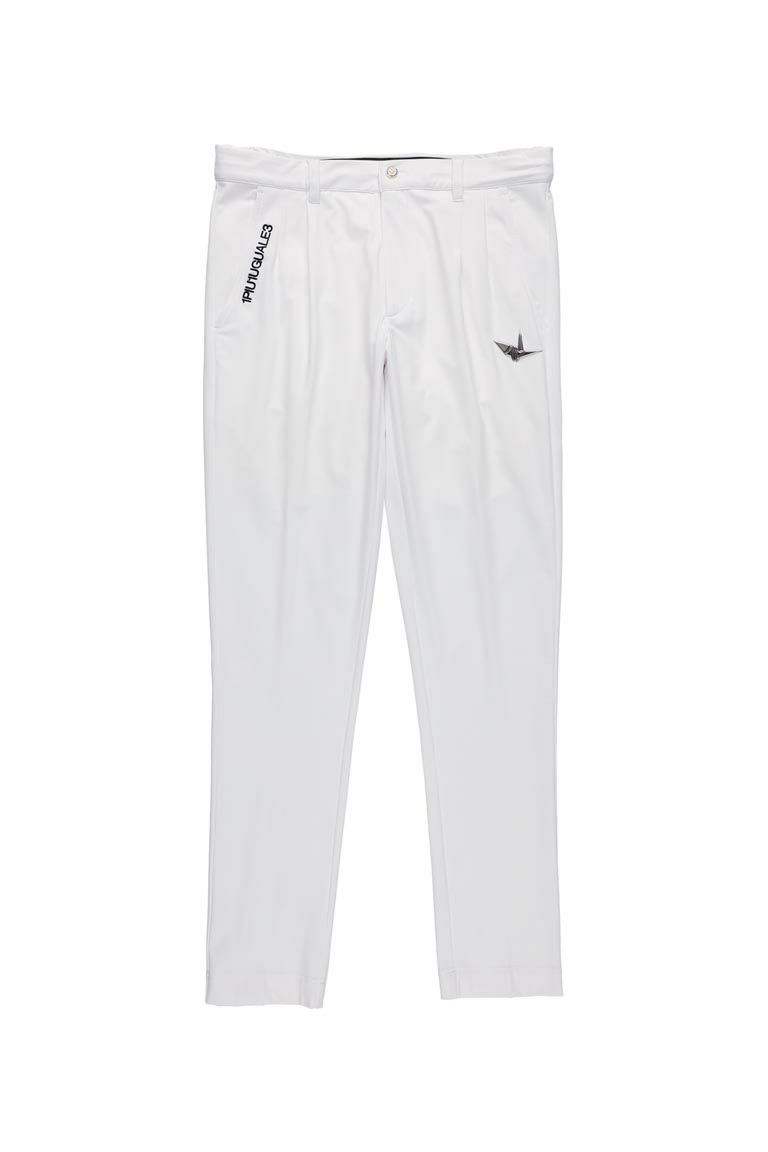 ★NEW・即納★1PIU1UGUALE3 113 GOLF TUCK PANTS ウノピゥウノウグァーレトレ ゴルフ メンズ ロング ズボン下 WHITE 白いこと【GRP211-GNU018】