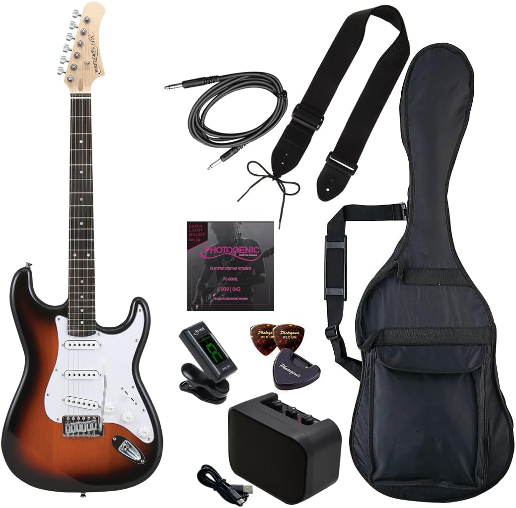 楽天市場】ST エレキギター 本体 DIY バスウッド サンバースト : 四つ