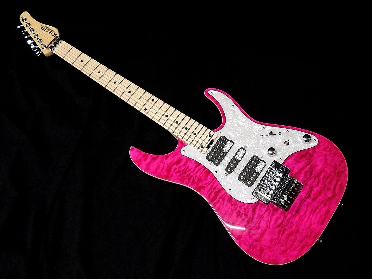 良好品 Sd 2 24 Al Schecter Pink M エレキギター 送料無料 新品アウトレット ピンク キルテッドメイプルトップ シェクター Ihjaz Com