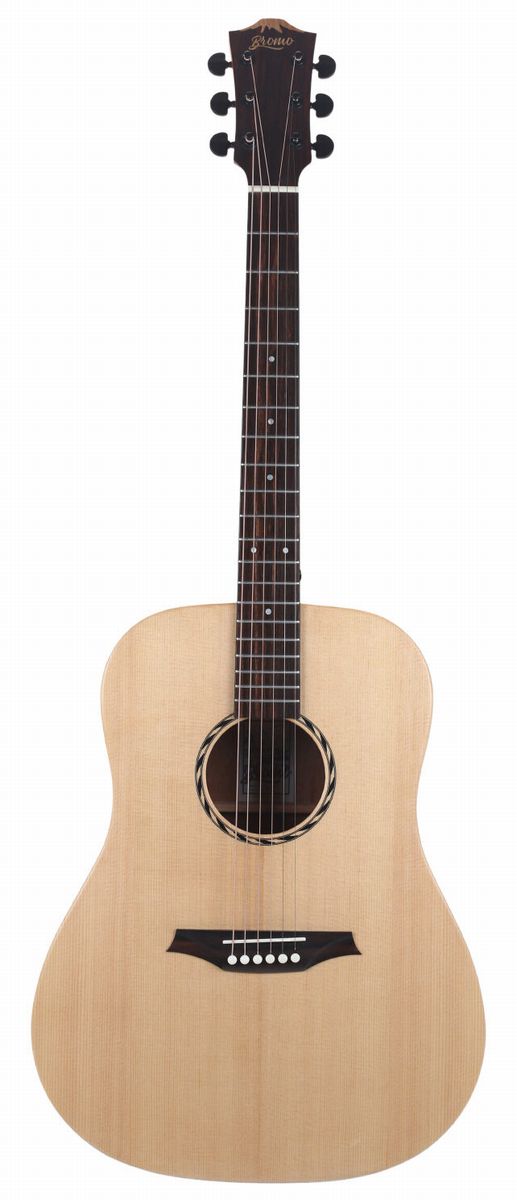 Bromo BAT1N ブロモ アコースティックギター トップ単板 牛骨ナット/サドル ドレッドノート アコギ 初心者【送料無料】｜オーディオ渡辺