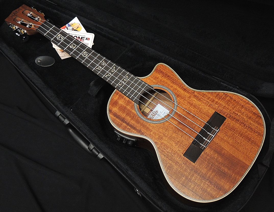 KALA KASA-TEC-WCASE20_06 [KA-SA-TE-C 後継モデル] カラ ウクレレ Solid Acacia Series オールソリッドアカシアボディ テナー エレキ仕様 エレアコ カッタウェイ スロッテッドヘッド オール単板【送料無料】【祝!!ランキング1位】