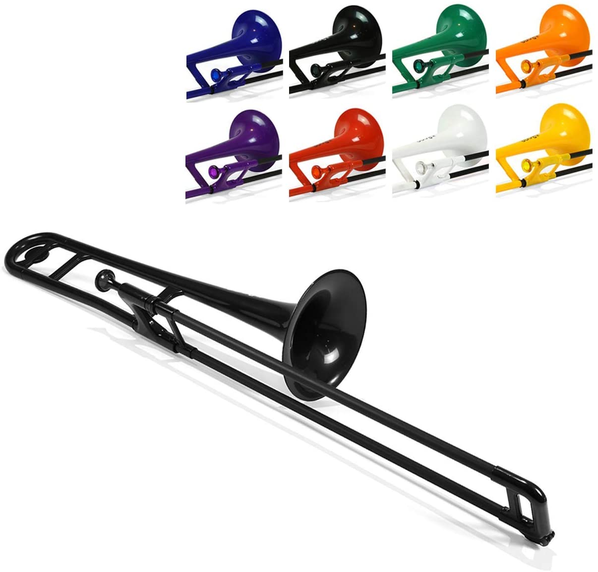 【ポイント3倍】pInstruments プラスチック製管楽器 Bb テナートロンボーン pBONE 軽量&高耐久ABS製 バイオコート抗菌 PBONE1BLK ブラック (マウスピース/キャリーバッグ付属)
