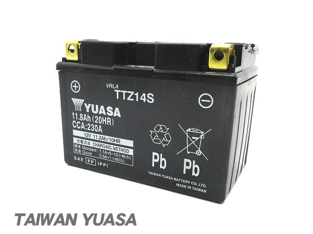 楽天市場】YTZ14S バイク バッテリー YUASA 液入 充電済 台湾ユアサ