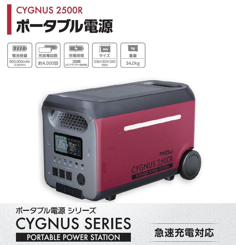 楽天市場】イチネンアクセス ポータブル電源 PB-1500RA CYGNUS