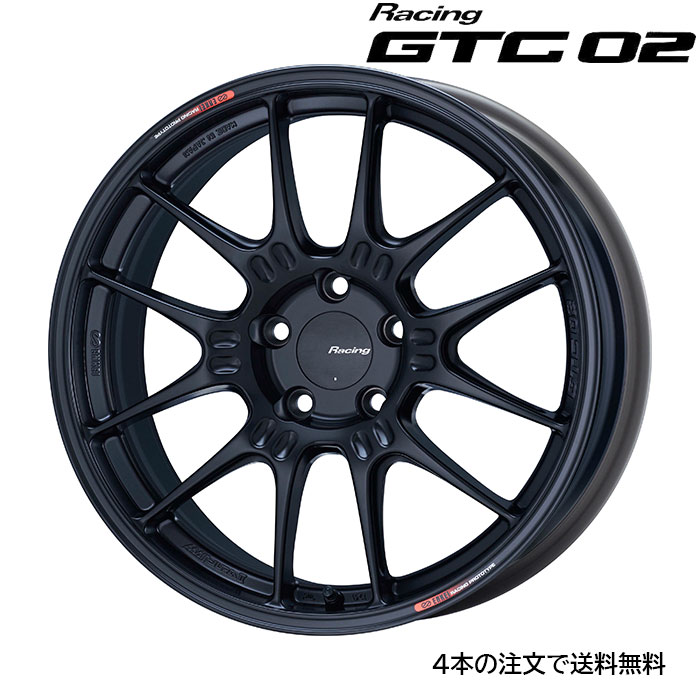 ENKEI GTC02 [4本] 送料無料 18X8.5J+35 5 100 マットブラック