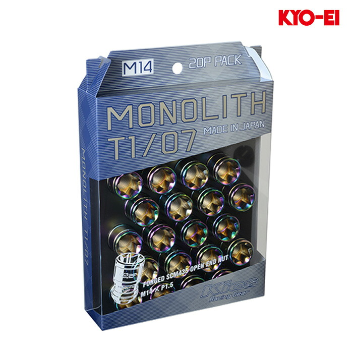 同梱割引有★ KYO-EI キックス モノリス T1/07 M14XP1.5 ネオクロ 1セット(20個入り)