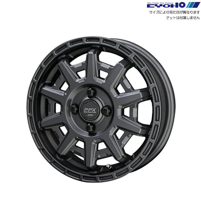 KYOHO PPX D10X マットダークガンメタリック 1本 [12×3.50B+45 4H 100 φ67.1] PPX D10X マットダークガンメタリック PD123545GM