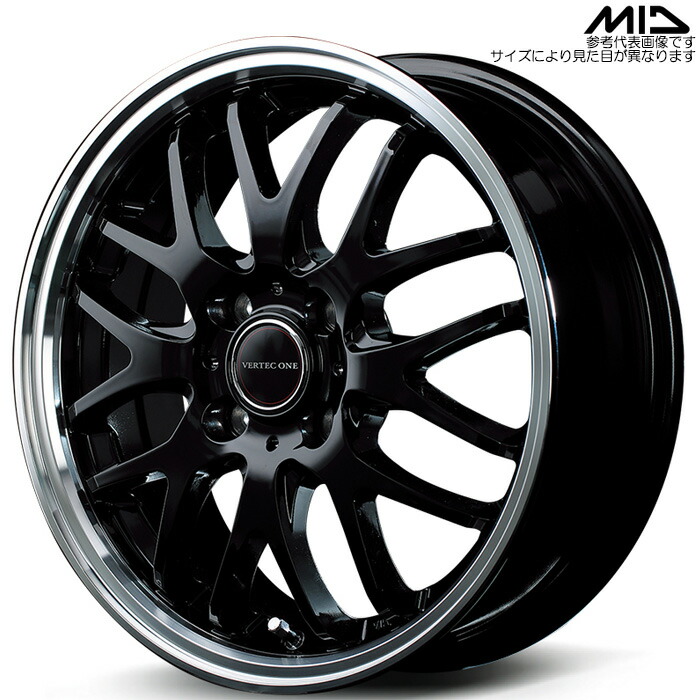 MID ユーロスピード S810 アルミホイール 4本(14×4.5J 4-100 INSET45)ワゴンR MH34/MH44 EUROSPEED S810 送料無料MID ユーロスピードS810ブラックレッドクリア14