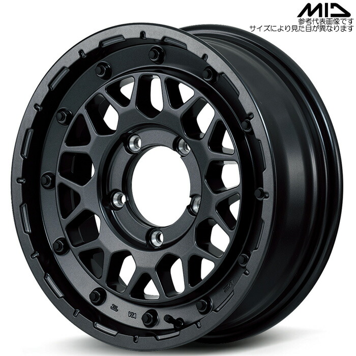 MID NITRO POWER M29 STINGER 1本 [16×5.5J+20 5H 139.7 φ108.8 ジムニー JB23W JB64W] バレルブラック マルカサービス アルミホイール