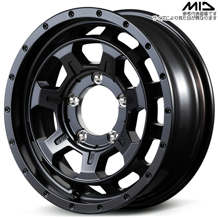 MID M7 PHALANX バレルブラック 4本 [16&times;5.5J+20 5H 139.7 φ108.8] バレルブラック マルカサービス アルミホイール｜web-carshop カーピットアイドル