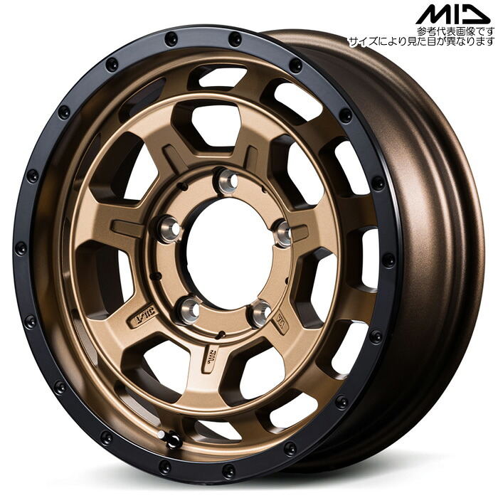 MID M7 PHALANX マットブロンズ 1本 [16&times;5.5J+20 5H 139.7 φ108.8] マットブロンズ/リムブラック マルカサービス アルミホイール｜web-carshop カーピットアイドル 20,147円
