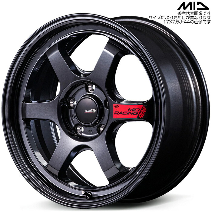 MID R06 クリスタルブラック 4本 [18×8.5J+38 5H 114.3 φ73.1] クリスタルブラック マルカサービス アルミホイール