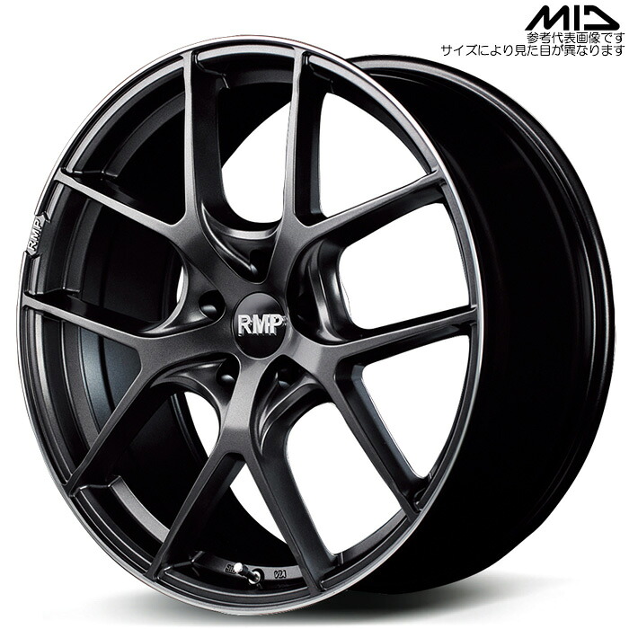 MID 025F 4本 [17&times;7.0J+40 5H 114.3 φ73] セミグロスガンメタ+リムエッジDC+ロゴマシニング マルカサービス アルミホイール｜web-carshop カーピットアイドル