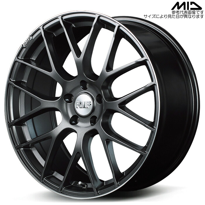 MID 028F 4本 [18×7.0J+48 5H 114.3 φ73] セミグロスガンメタ+リムエッジDC+ロゴマシニング マルカサービス アルミホイール