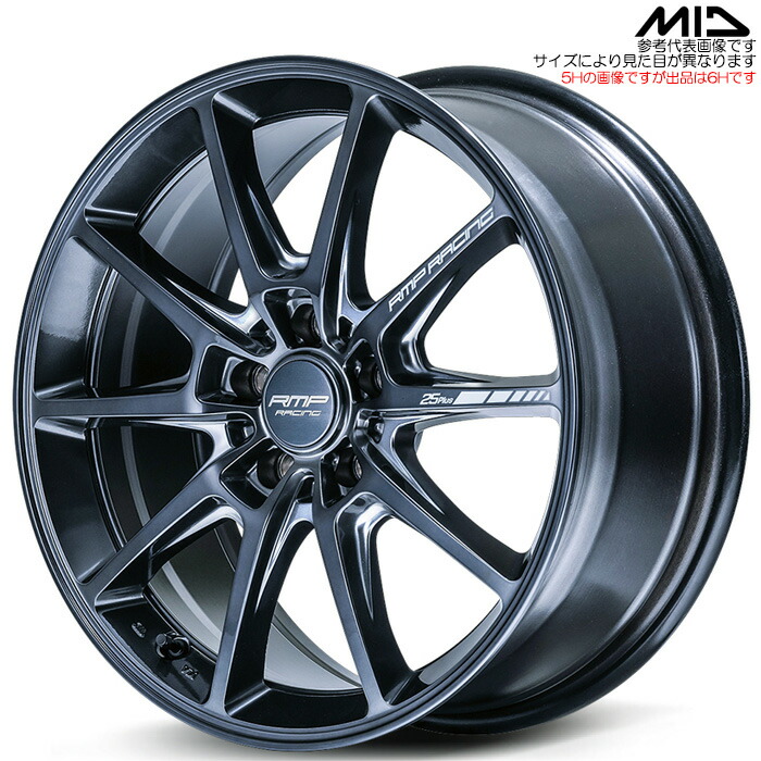 楽天市場】MID RACING R25 plus 4本 [16×6.5J+38 6H 139.7 φ106.1  