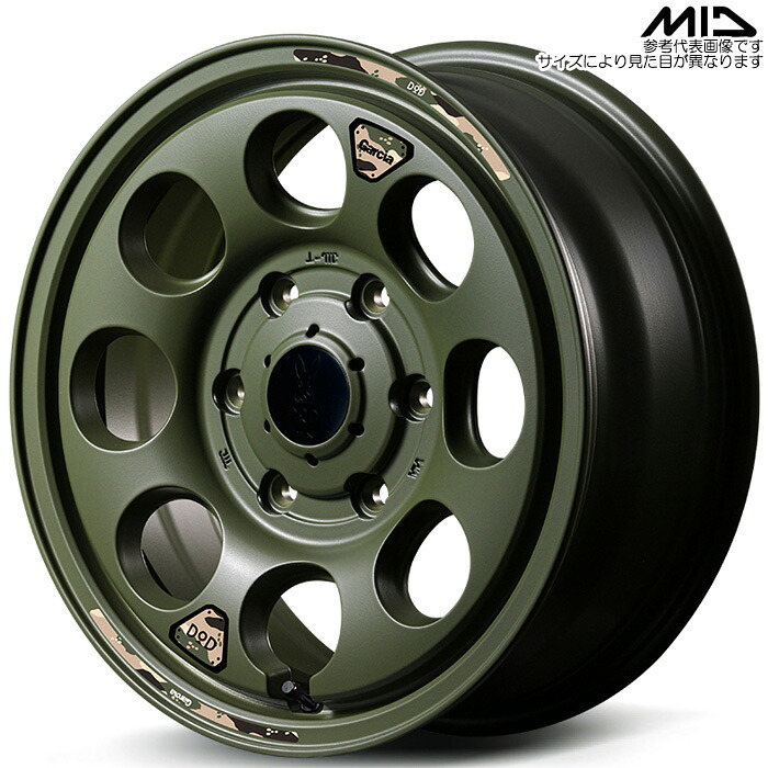 MID ウシャリン セミグロスODグリーン 1本 [16&times;6.5J+38 6H 139.7 φ106.1] セミグロスODグリーン マルカサービス アルミホイール｜web-carshop カーピットアイドル