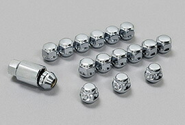 無限 ロックナットセット MDS用 シルバーメッキ [N BOXスラッシュ JF1/JF2 H26/12～] mugen 08181-XXB-K1S0-S