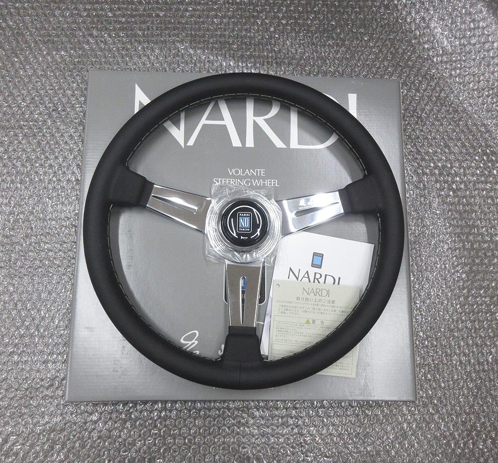 ★ナルディ　NARDI N131 クラシック360　BKレザー＆SILスポーク ☆ナルディ NARDI N131 クラシック360 BKレザー＆SILスポーク NARDI
