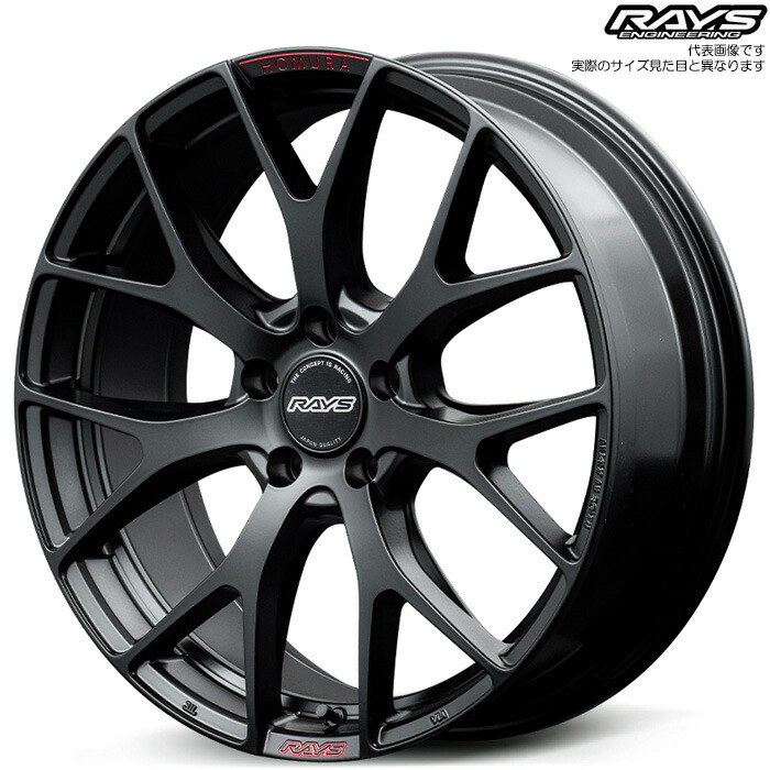 レイズ 2x7FT SPORT EDITION (B7J) 1本 [17&times;7.0J+45 5H 108 φ73.1] RAYS HOMURA セミグロスブラック/RAP(レッドクリア)｜web-carshop カーピットアイドル