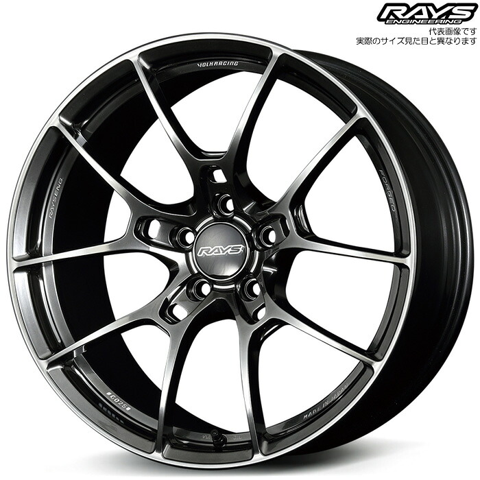 レイズ G025 (HK) 1本 [19×8.5J+38 5H 114.3 φ73.1] RAYS VOLK RACING シャイニングブラックメタル/リムエッジDC