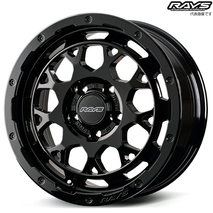 レイズ RS M9+ (BXZ) 4本 [16×7.0J+37 5H 114.3 φ67.1] グロッシーブラック 81,131円