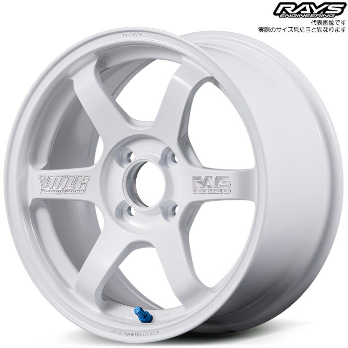 レイズ TE37 SONIC 30TH MACHINING Ver. (WH) 1本 [15&times;5.0J+44 4H 100 φ65] RAYS VOLK RACING ホワイト｜web-carshop カーピットアイドル