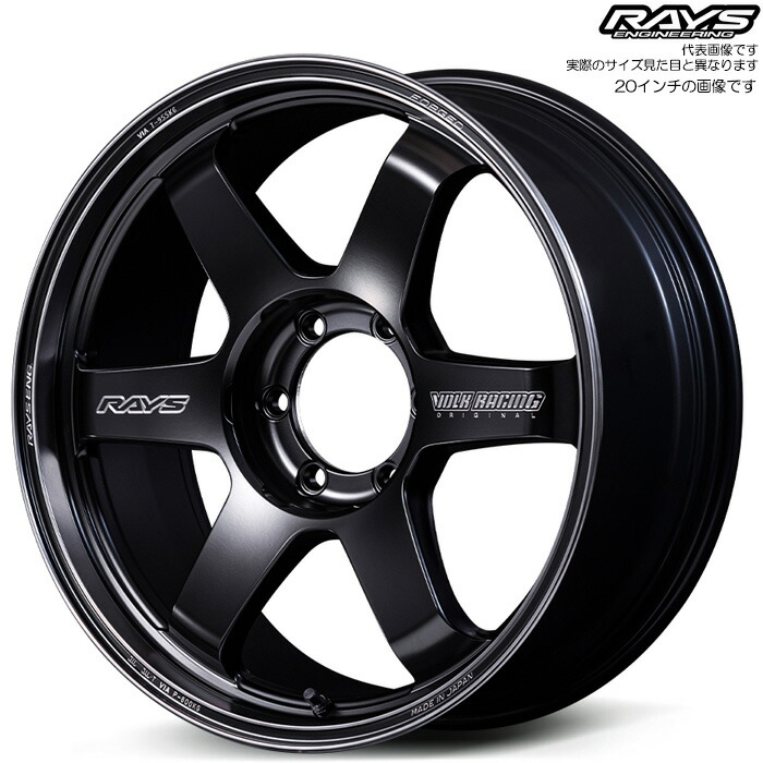 レイズ TE37 Ultra LARGE P.C.D. Black Shadow (PH) 1本 [20×9.5J+0 6H 139.7 φ112] RAYS VOLK RACING マットトランスルーセントブラック
