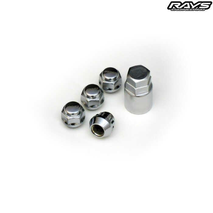 レイズ 19HEX L22 12X1.5 4H ロックナットセット クローム 4ホール用(通常ナット12個 ロック4個 計16個入り) 74082000004CP