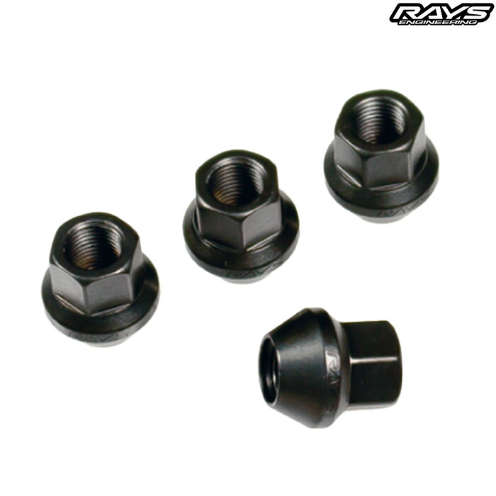 レイズ レーシングナット ショート 17HEX L25 M12X1.25 ブラック 通常ナット16個入り 74130000225BK