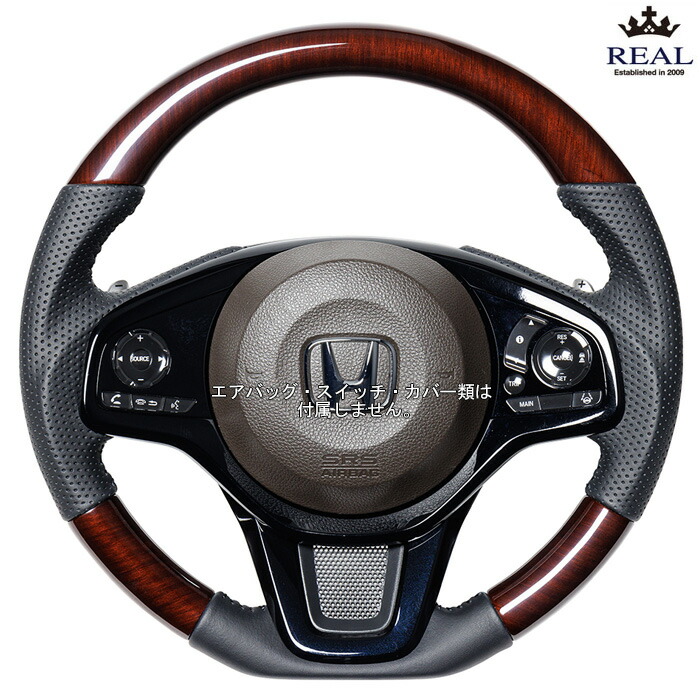 レアル ステアリング ラウンドシェイプ ブラックカーボン(ブラックユーロステッチ) RXハイブリッド 2009年4月〜2012年4月 10系:前期
