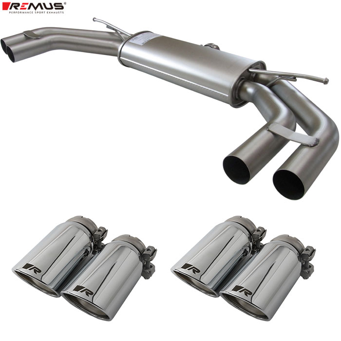 レムス マフラー [A3 (8V) セダン 8VCXSL 1.4TFSI] REMUS マフラー 正規品 0046 55SR テールセット｜web-carshop カーピットアイドル