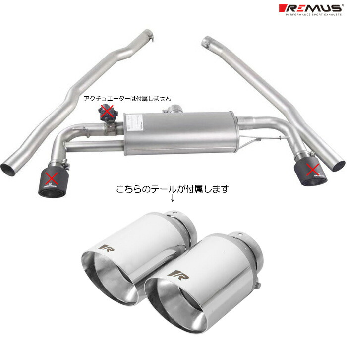 wtpda REMUS マフラー　R55 MINI クラブマン FOX フォックス オールステンレスマフラー（リアマフラー） MINI R55