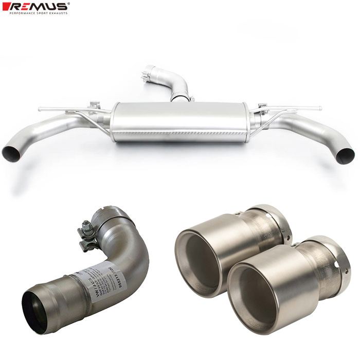 レムス マフラー [ゴルフ7.5 AUDLB GTI パフォーマンス] REMUS マフラー 正規品 0028 70TI テールセット｜web-carshop カーピットアイドル