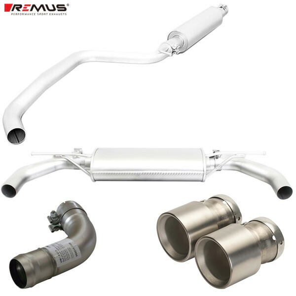 レムス マフラー [ゴルフ7 GTI Clubsport AUCJX] REMUS マフラー 正規品 0028 70TI テールセット