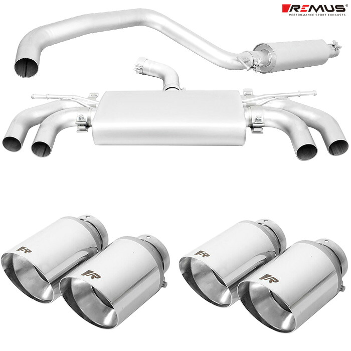レムス マフラー [ゴルフ7.5 AUDLB GTIパフォーマンス パイプ径59mm車も対応] REMUS マフラー 正規品 0046 70SGR テールセット
