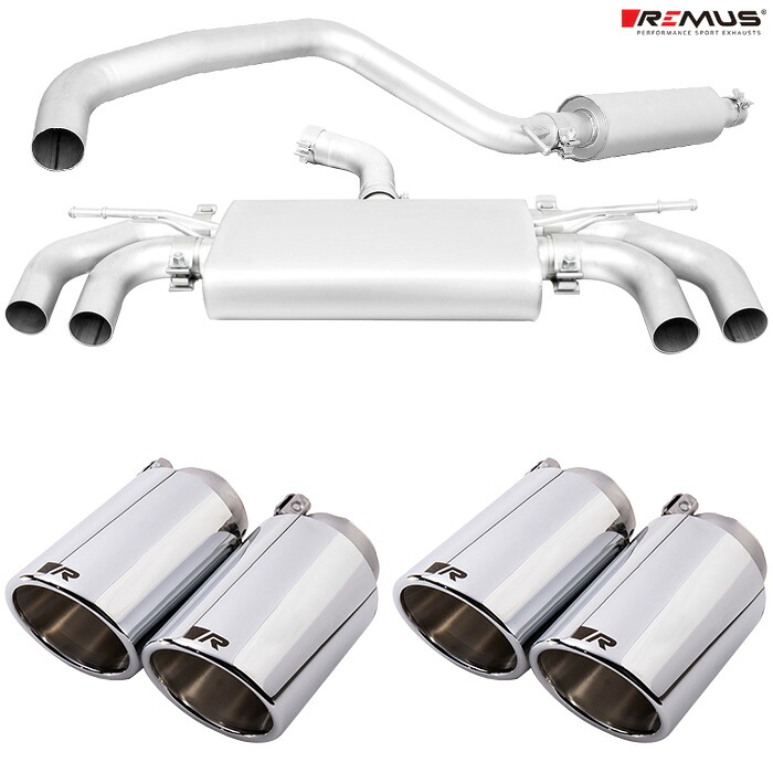 レムス マフラー [ゴルフ7.5 AUDLB GTIパフォーマンス パイプ径59mm車も対応] REMUS マフラー 正規品 0046 70SR テールセット