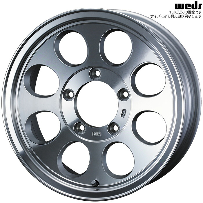 WEDS JIMLINE TYPE2 ポリッシュ 1本 [16&times;5.5J+22 5H 139.7 φ108.25 ジムニーJB23W JB64W ジムニーシエラ JB32W] ウェッズ ジムライン タイプ2 41431｜web-carshop カーピットアイドル