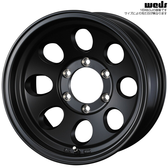 WEDS JIMLINE TYPE2 マットブラック 4本 [16&times;6.5J-5 6H 139.7 φ110.5] ウェッズ ジムライン タイプ2 41438｜web-carshop カーピットアイドル