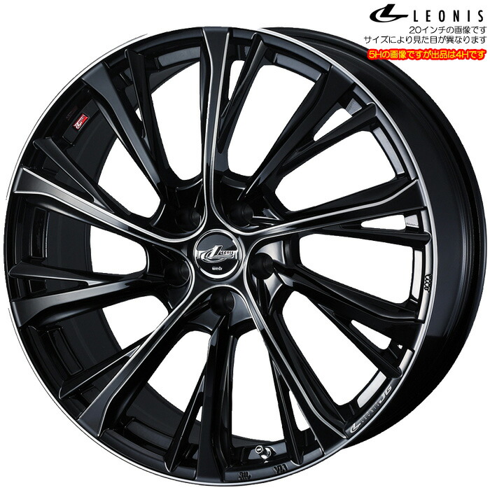 WEDS レオニス JG BK/SC 1本 [15&times;4.5J+45 4H 100 φ65] ウェッズ ホイール LEONIS JG ブラック/SCマシニング 42453｜web-carshop カーピットアイドル