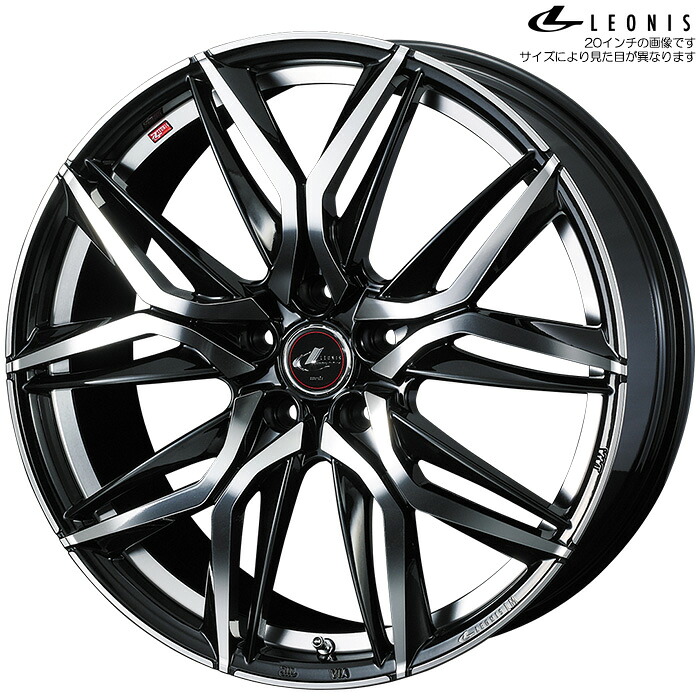 WEDS レオニス LM PBMC 1本 [20&times;8.5J+35 5H 114.3 φ73] ウェッズ LEONIS LM パールブラック/ミラーカット 40846｜web-carshop カーピットアイドル