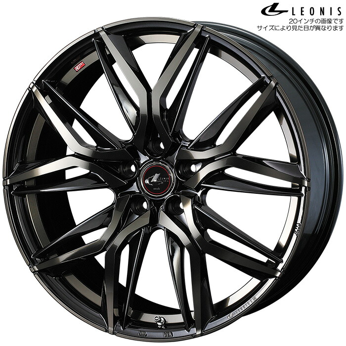 WEDS レオニス LM PBMC/TI 1本 [15×6.0J+50 5H 114.3 φ73] ウェッズ LEONIS LM パールブラック/ミラーカット/チタントップ 40784