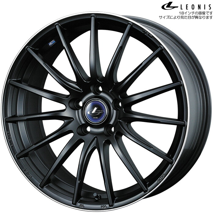 WEDS レオニス ナヴィア05 MBP 2本 [18×7.0J+47 5H 100 φ73] ウェッズ LEONIS NAVIA05 マットブラックリムポリッシュ 36276