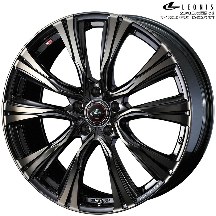 WEDS レオニス VR PBMC/TI 4本 [16&times;6.0J+50 4H 100 φ65] ウェッズ LEONIS VR パールブラック/ミラーカット/チタントップ 41228｜web-carshop カーピットアイドル